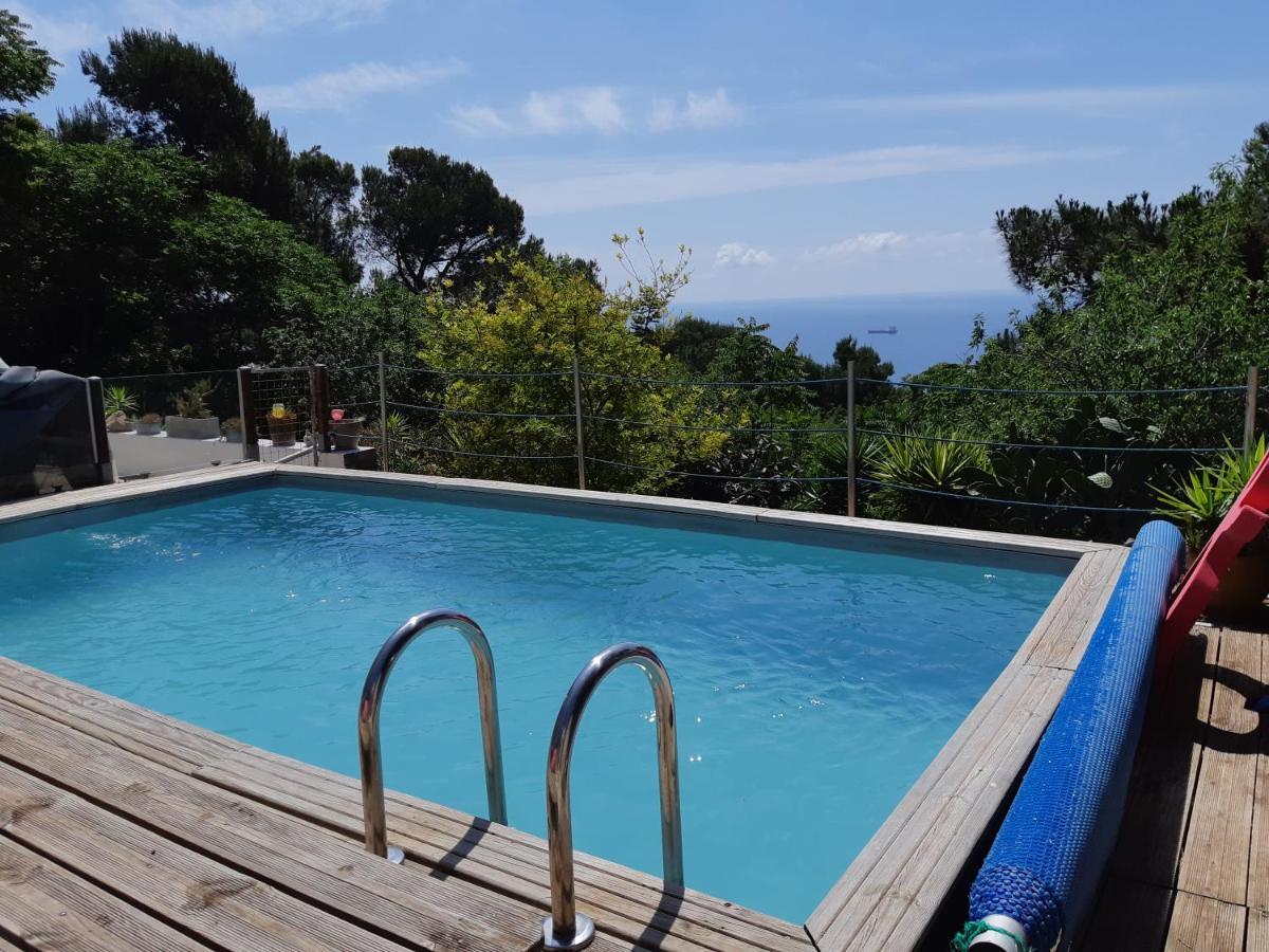 Haut De Villa Au Mont St Clair Vue Exceptionnelle Mer Et Foret Terrasses, Piscine, Petanque, Solarium Prives 塞特港 外观 照片