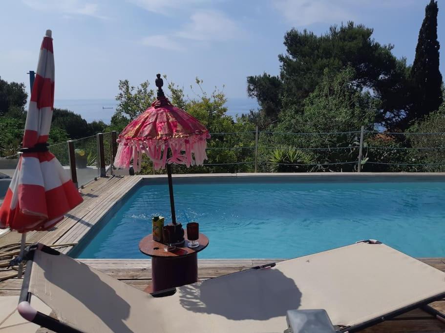 Haut De Villa Au Mont St Clair Vue Exceptionnelle Mer Et Foret Terrasses, Piscine, Petanque, Solarium Prives 塞特港 外观 照片